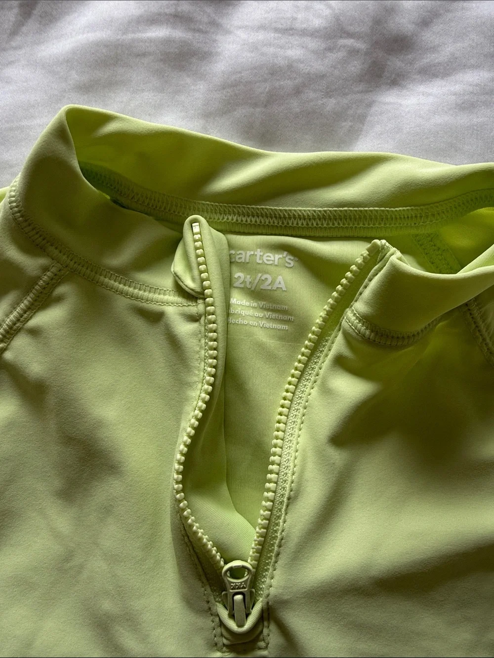 Carter's Lime Green Long-Sleeve Rash Guard